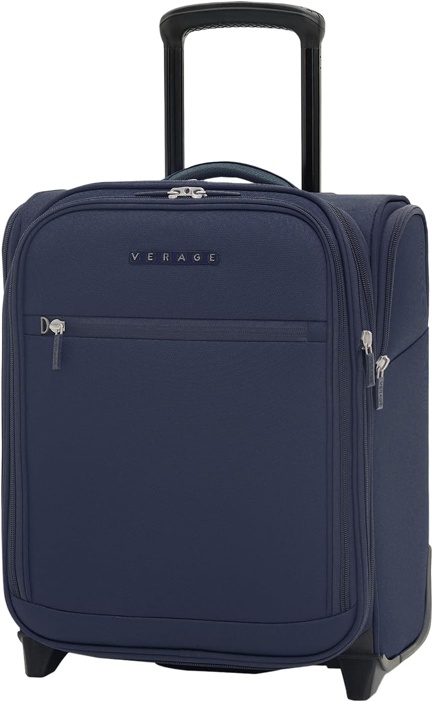Verage Carry On Underseat Luggage with 2 Wheels & USB Port, 16 Inch Wheeled Spinner Bag Carry-on Luggages for Airlines, Lightweight Suitcase Men Women, Pilots and Crew