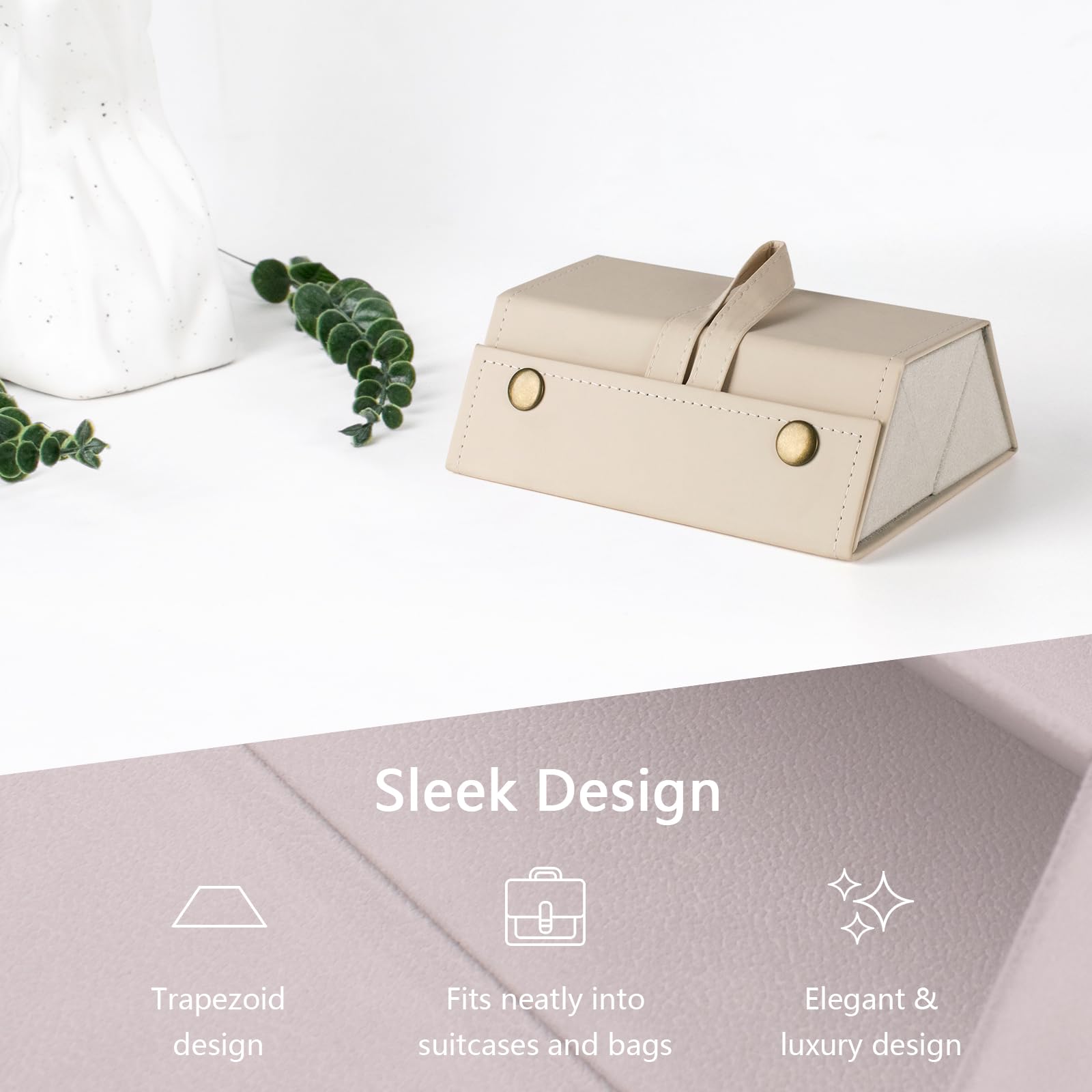 VACONICO Sunglasses Travel Case, Foldable Eyeglasses Case with 3 Slot, Portable Multiple Glasses
