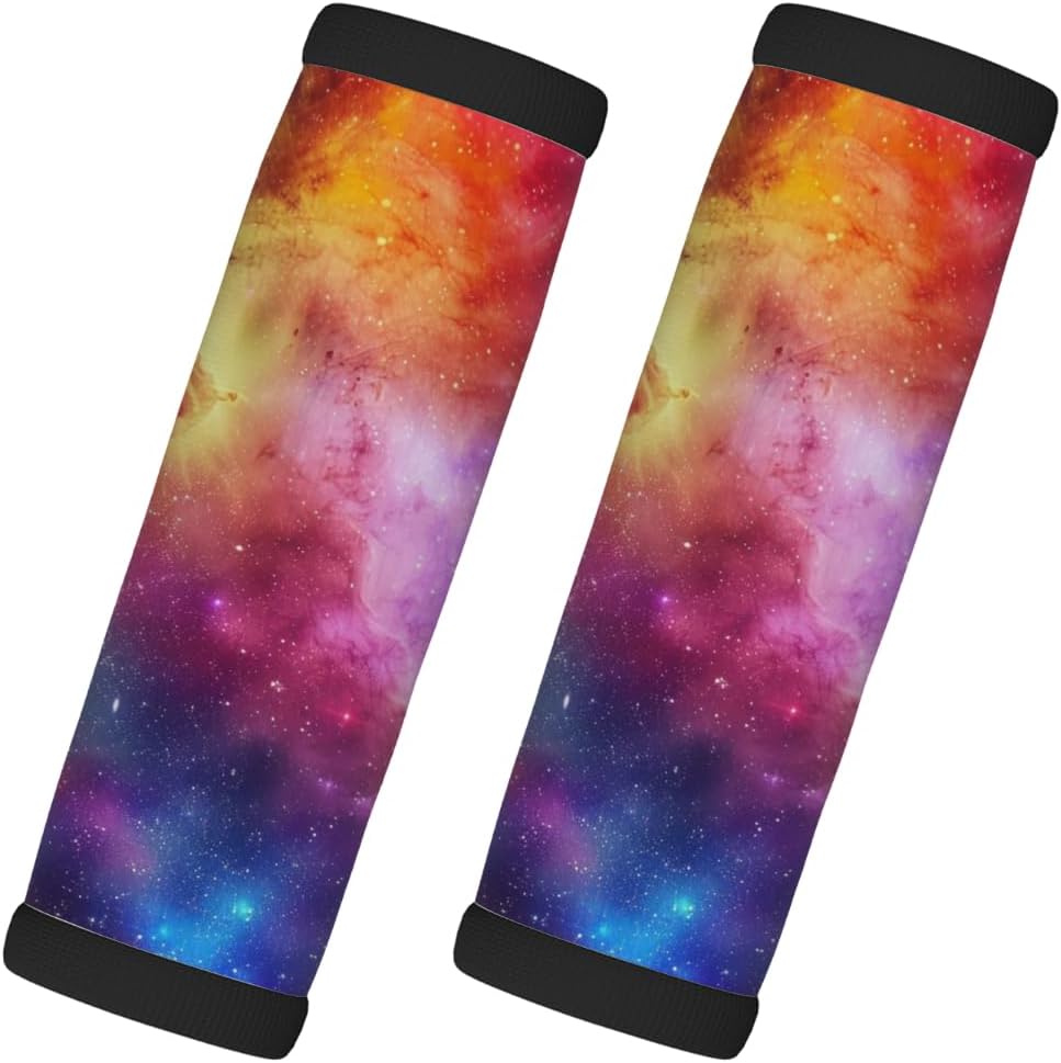 Luggage Handle Wrap, Colorful Galaxy Durable Neoprene Suitcase Handle Wraps for Luggage Door Handles Refrigerator x2