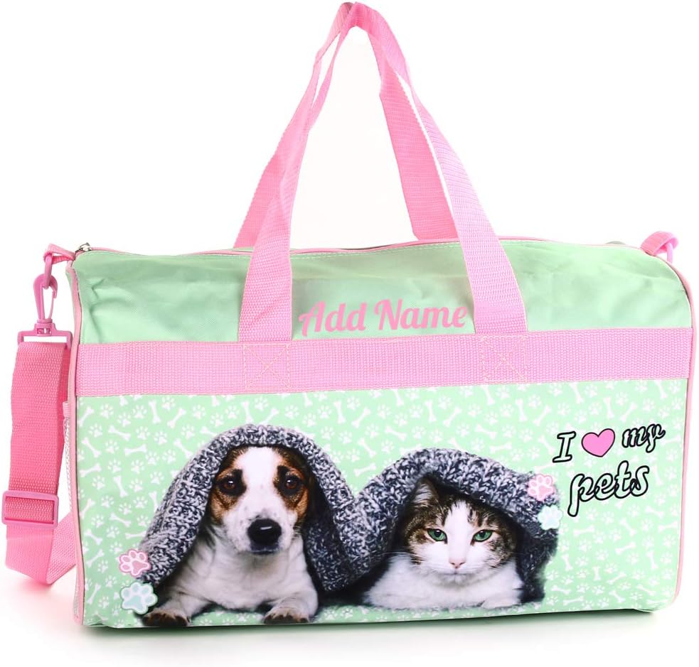 Personalized Kids 18 Inch Duffel Bag for Sports, Travel and Sleepover - Pets