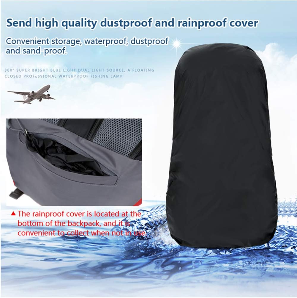 Bseash 60L Waterproof Hiking Camping Backpack with Rain Cover, Large Outdoor Sport Travel Daypack