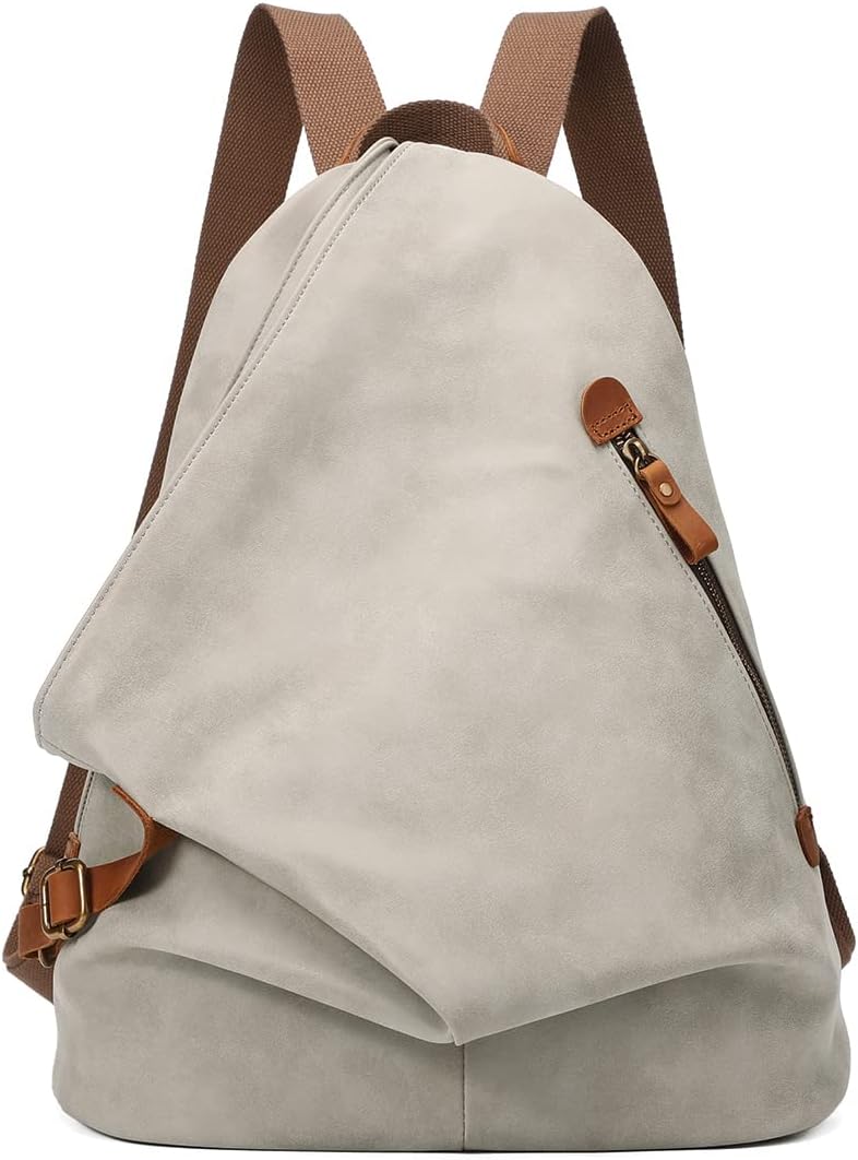 KL928 PU Leather Vintage Backpack – Large Casual Daypack Outdoor Travel Rucksack Hiking Backpacks