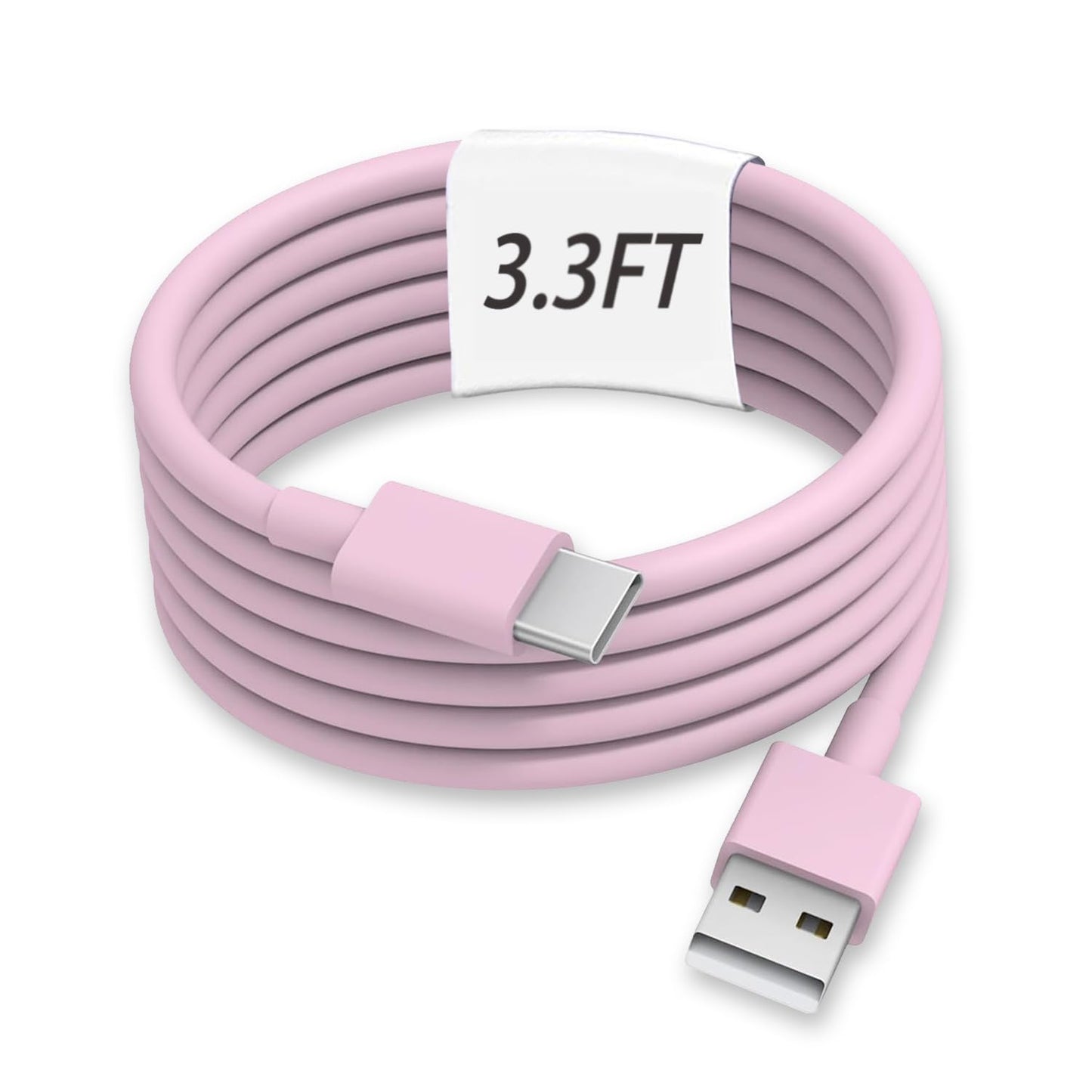 USB A to USB C Cable Pink Car Accessories iPhone 16 Pro Charger Cord Fast Type C Charging For iPhone 17 Air 15 Pro Max 16 Plus/16e, iPad Air 13/11, Samsung Galaxy Z Flip 7/6/5/4/Z Fold SE/A16/A15(3ft)