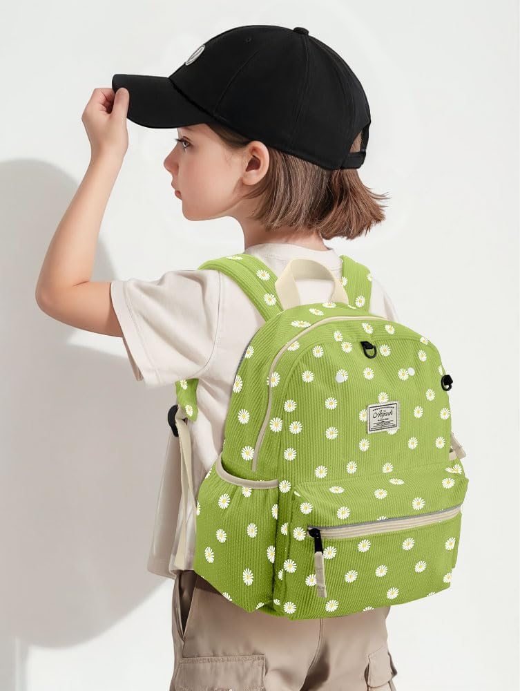 Corduroy Toddler Backpack for Boys Girls 2-5: Preschool Backpacks 13.5" H Fit Folder
