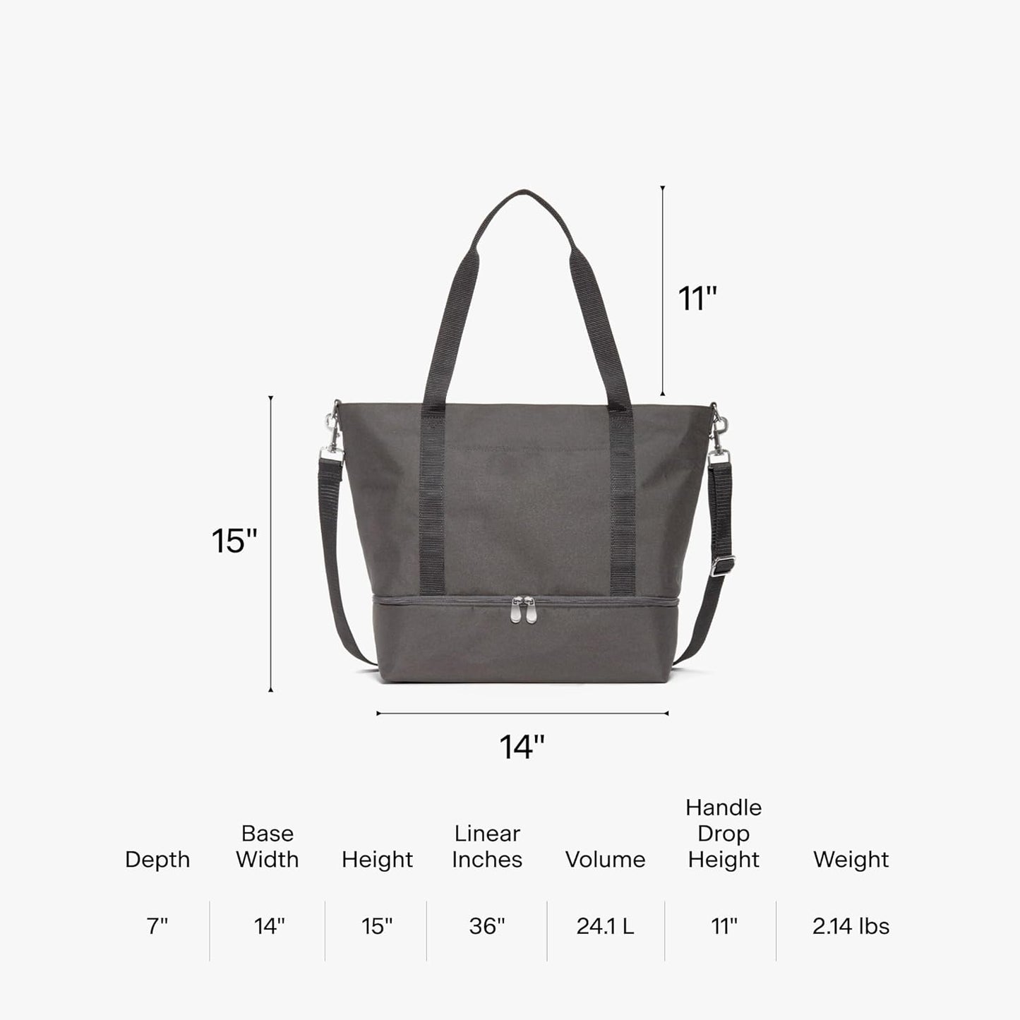 Lo & Sons Catalina Deluxe Tote - Spacious Travel & Everyday Bag With Shoe Compartment, Luggage Sleeve, Padded Strap