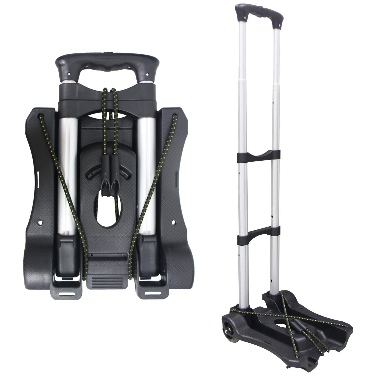 Sutekus Folding Hand Truck and Dolly 110-lbs Lightweight Portable Luggage Cart for School Travel