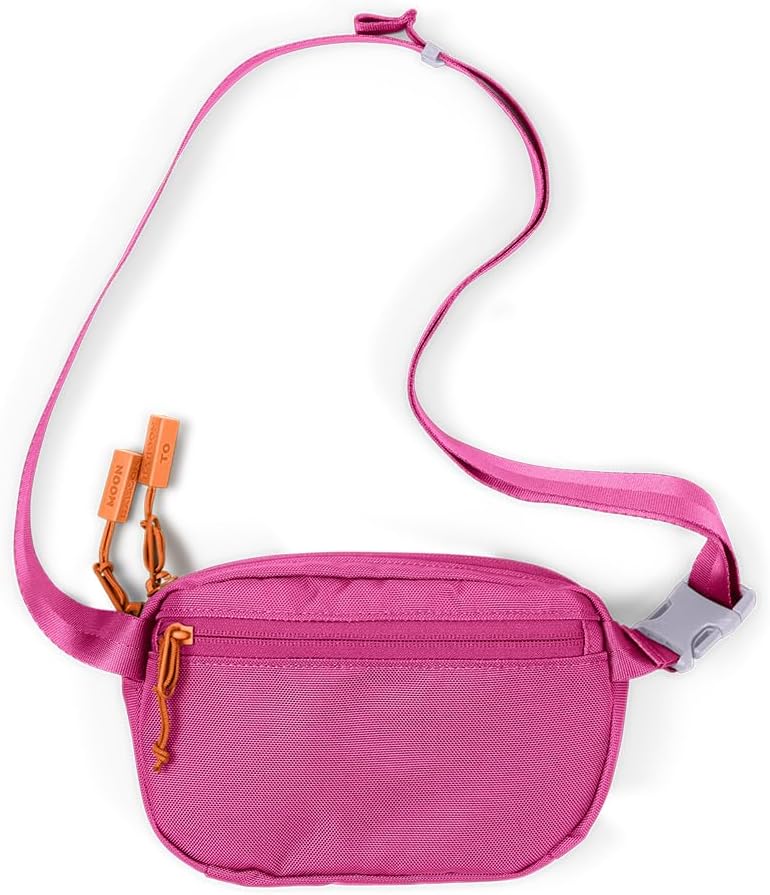 Baboon to the Moon Fanny Pack - Trendy, Compact, Water-Repellent Waist Bag in Multiple Colors and Sizes for Men and Women (Raspberry Fizz, Mini (1.5L))