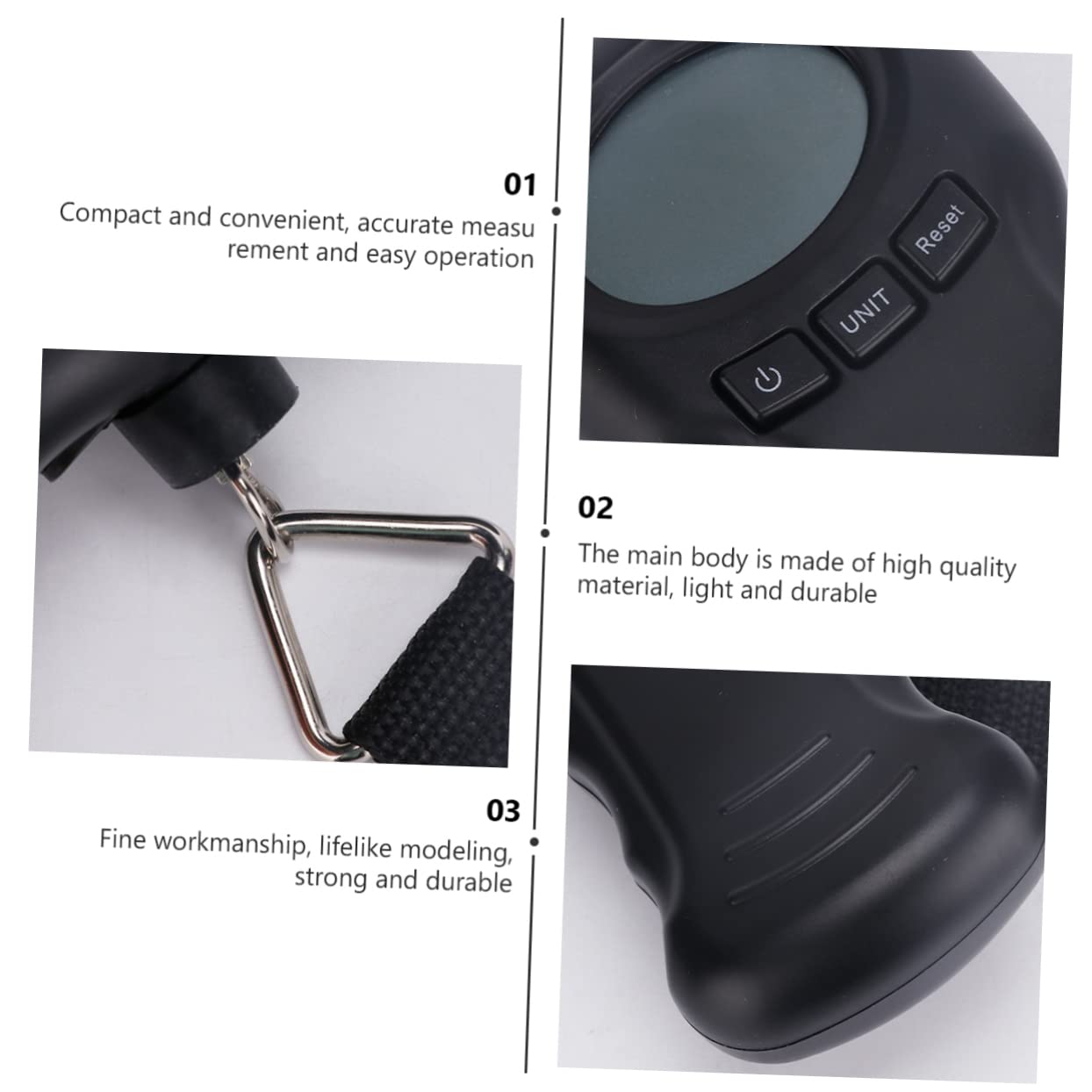 LIFKOME Travel Scale Luggage Weight Digital Luggage Scale Compact and Convenient for Fishing Portable Backlit (Black)