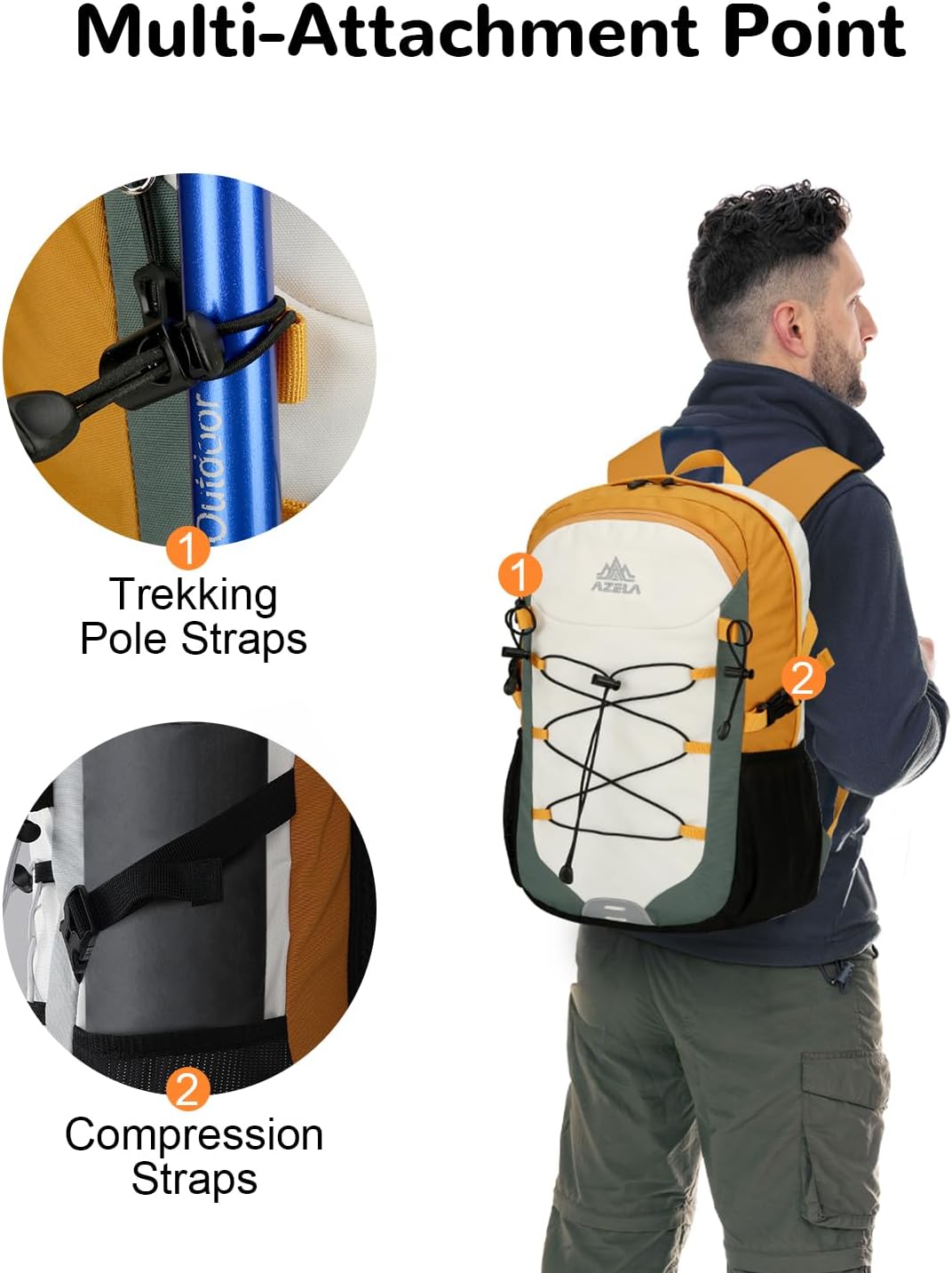 20L Small Lightweight Hiking Backpack with Chest Strap for Men Women, Outdoor Daypack for Travel