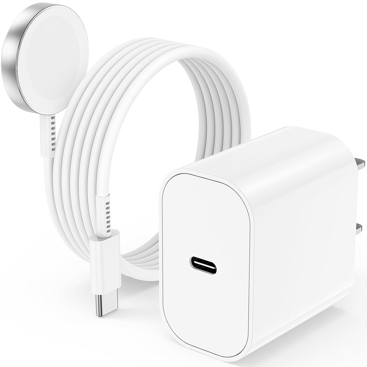 USB C Apple Watch Charger, [Apple MFi Certified] Magnetic iWatch Fast Charging Cable Cord 6ft and iPhone Type C Wall Charger Plug Block for Apple Watch Series Ultra 2/Ultra/Series 9/8/7/SE/6/5/4/3/2/1