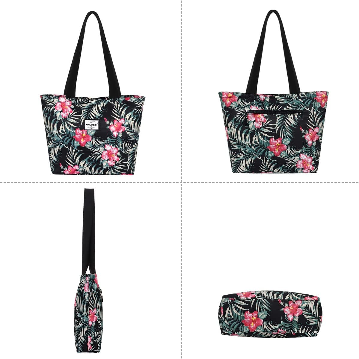 Tote Bag with Zipper for Women Inside Mesh Pocket Heavy Duty Casual Anti-water Cloth Travel Shoulder Handbag