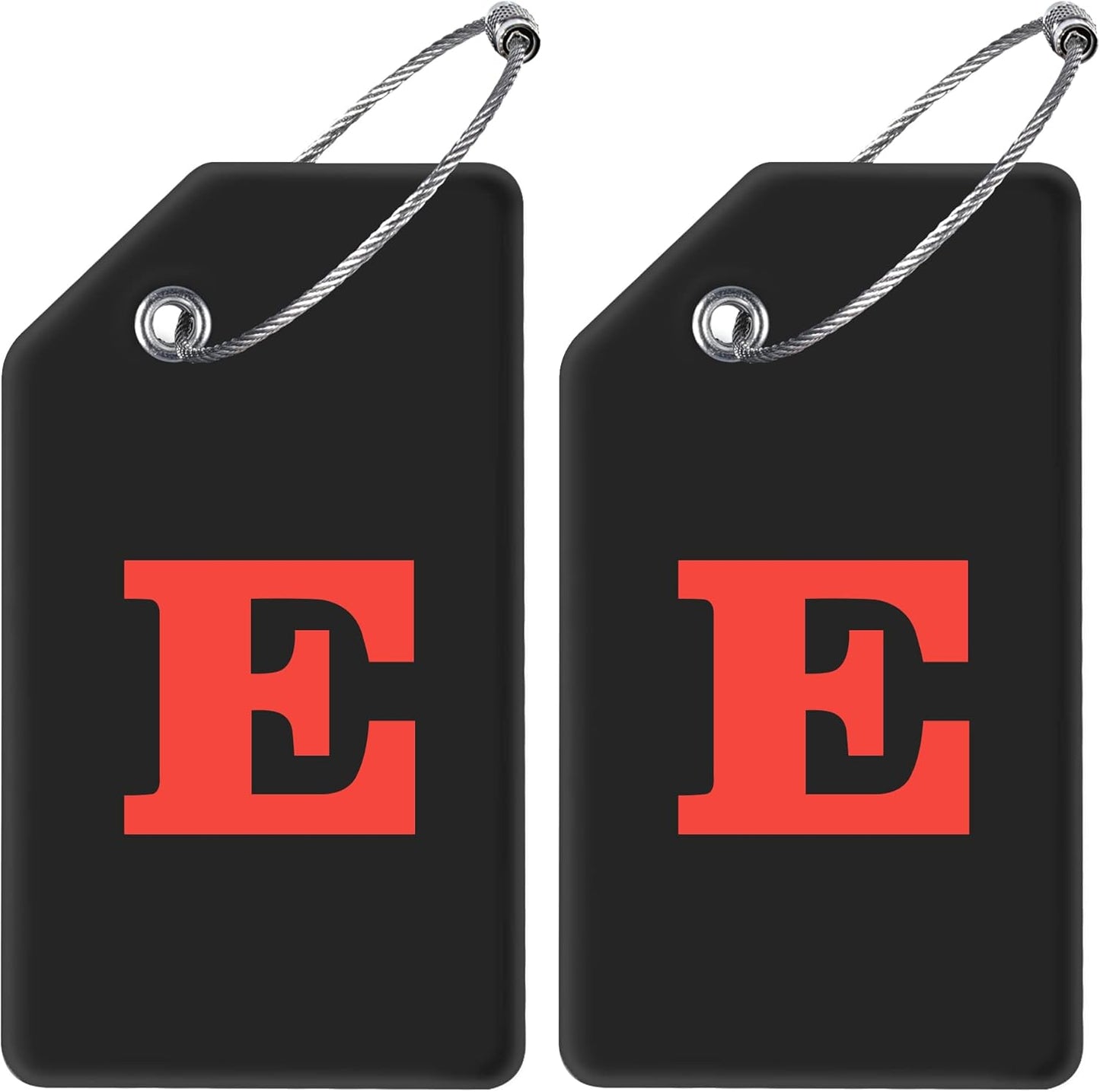 Gostwo 2 Pack Silicone Luggage Tags for Suitcases, 26 Initial Letter Baggage Labels Handbag School