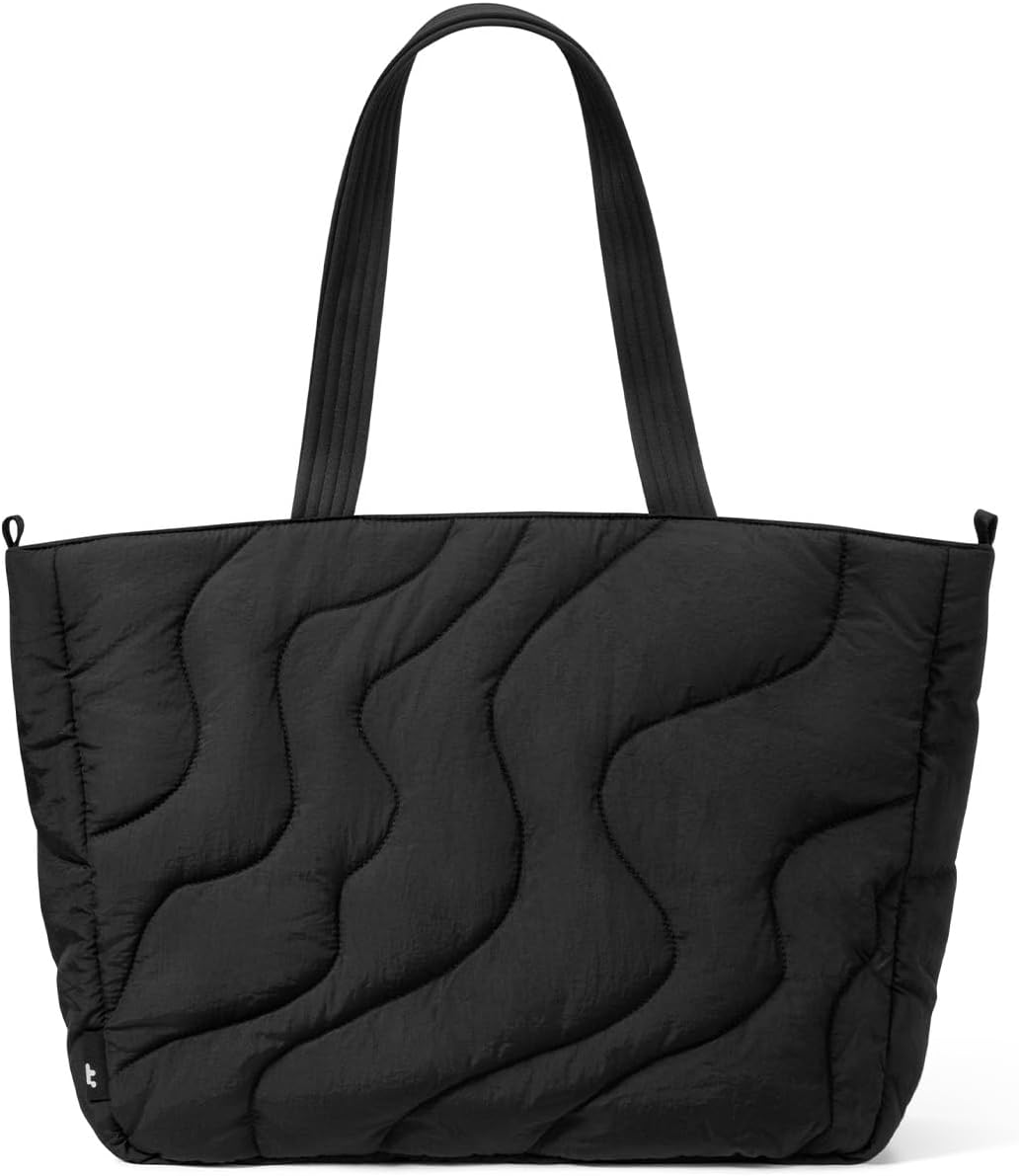 tomtoc 14-inch Puffy Laptop Tote Bag for Women 10L, Lightweight Puffer Work Tote with Padded Device