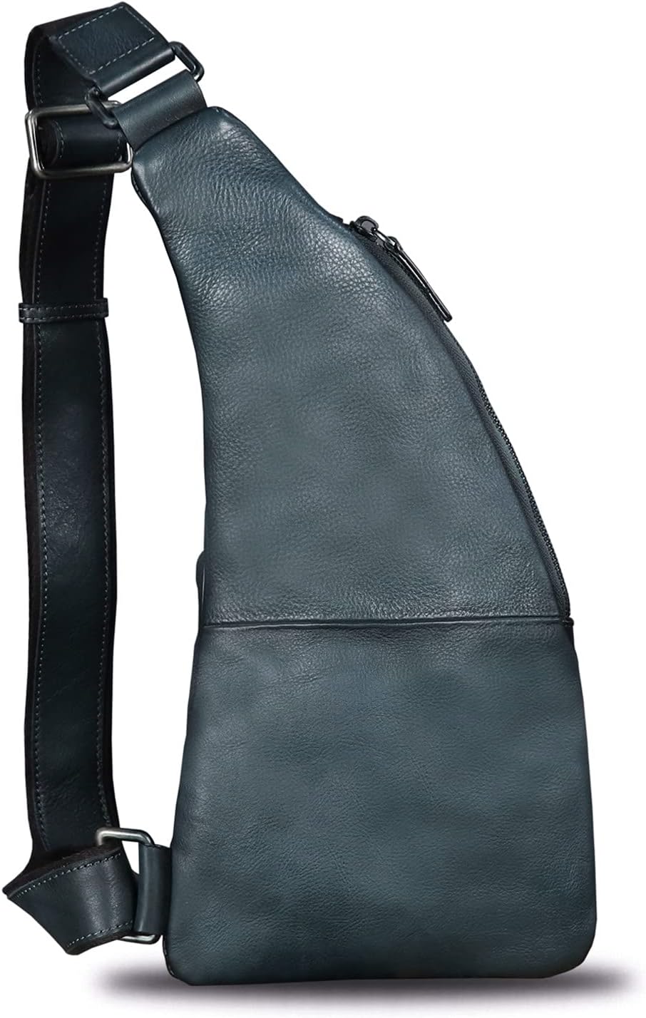 Genuine Leather Sling Bag for Men Vintage Handmade Crossbody Daypack Hiking Backpack Retro