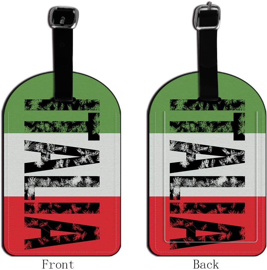 Italia-Italy Italian Flag Luggage Tag Suitcase Carry-On ID Bag Label Travel Accessories Baggage Name Tag - 1 pack