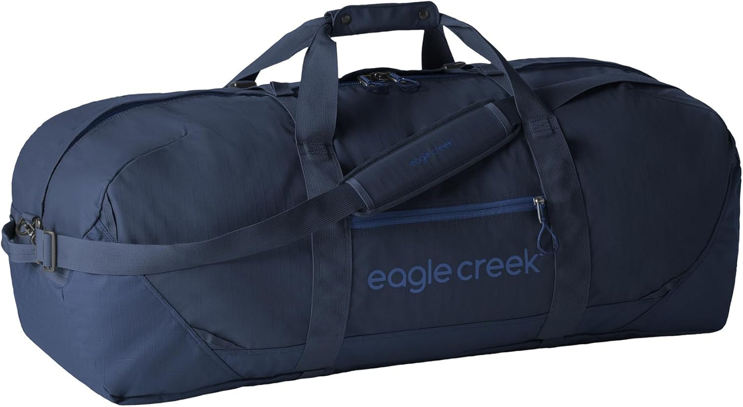 Eagle Creek No Matter What Duffel Bag - Eco Friendly Duffel for Sustainable Travel - Adjustable Shoulder Strap - Multiple Carry Options - Easy to Store - Atlantic Blue - 90L