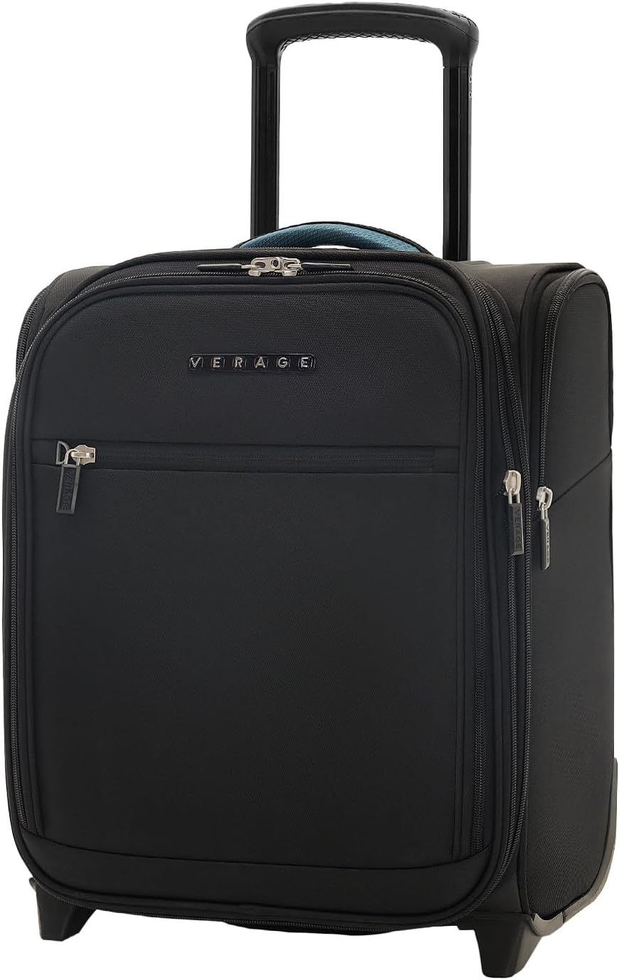Verage Carry On Underseat Luggage with 2 Wheels & USB Port, 16 Inch Wheeled Spinner Bag Carry-on Luggages for Airlines, Lightweight Suitcase Men Women, Pilots and Crew(16-Inch Rolling Underseat Pro)