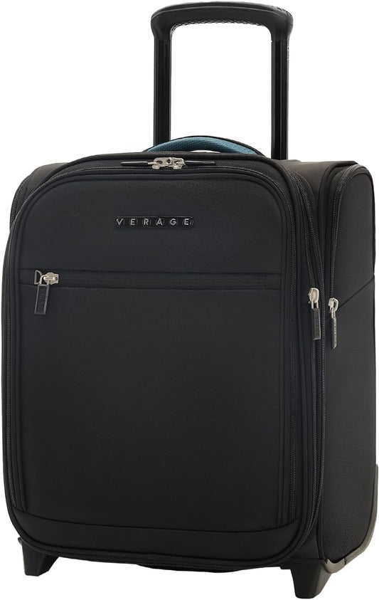 Verage Carry On Underseat Luggage with 2 Wheels & USB Port, 16 Inch Wheeled Spinner Bag Carry-on Luggages for Airlines, Lightweight Suitcase Men Women, Pilots and Crew(16-Inch Rolling Underseat Pro)