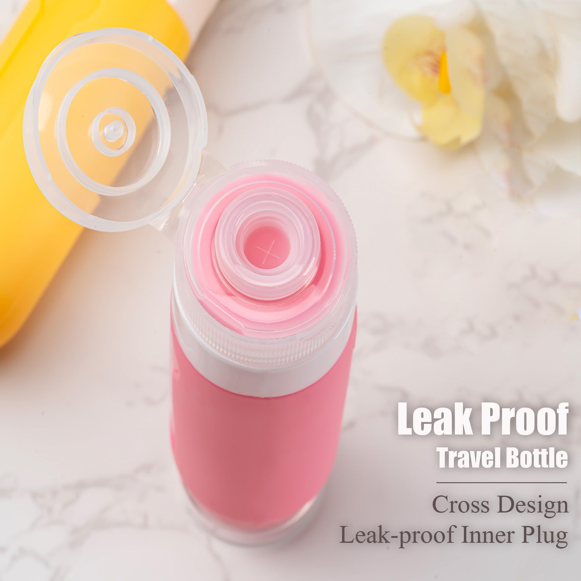 16pack Travel Bottles for Toiletries, TSA Approved LeakProof Squeezable Silicone Toiletry