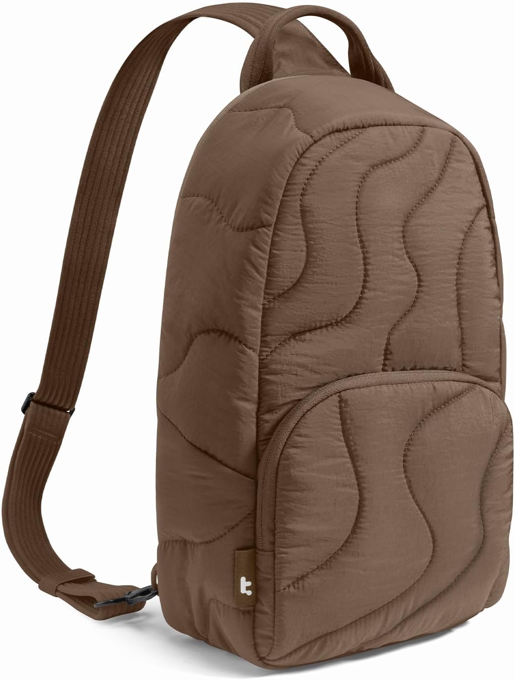 tomtoc 10L Puffy Sling Bag Backpack for Women Trendy, Quilted Padded Crossbody Bag for 11-inch iPad, iPad Air M3/M2, iPad Pro M5 2025/M4, Nintendo Switch 2, Lightweight Puffer Travel Chest Bag Daypack