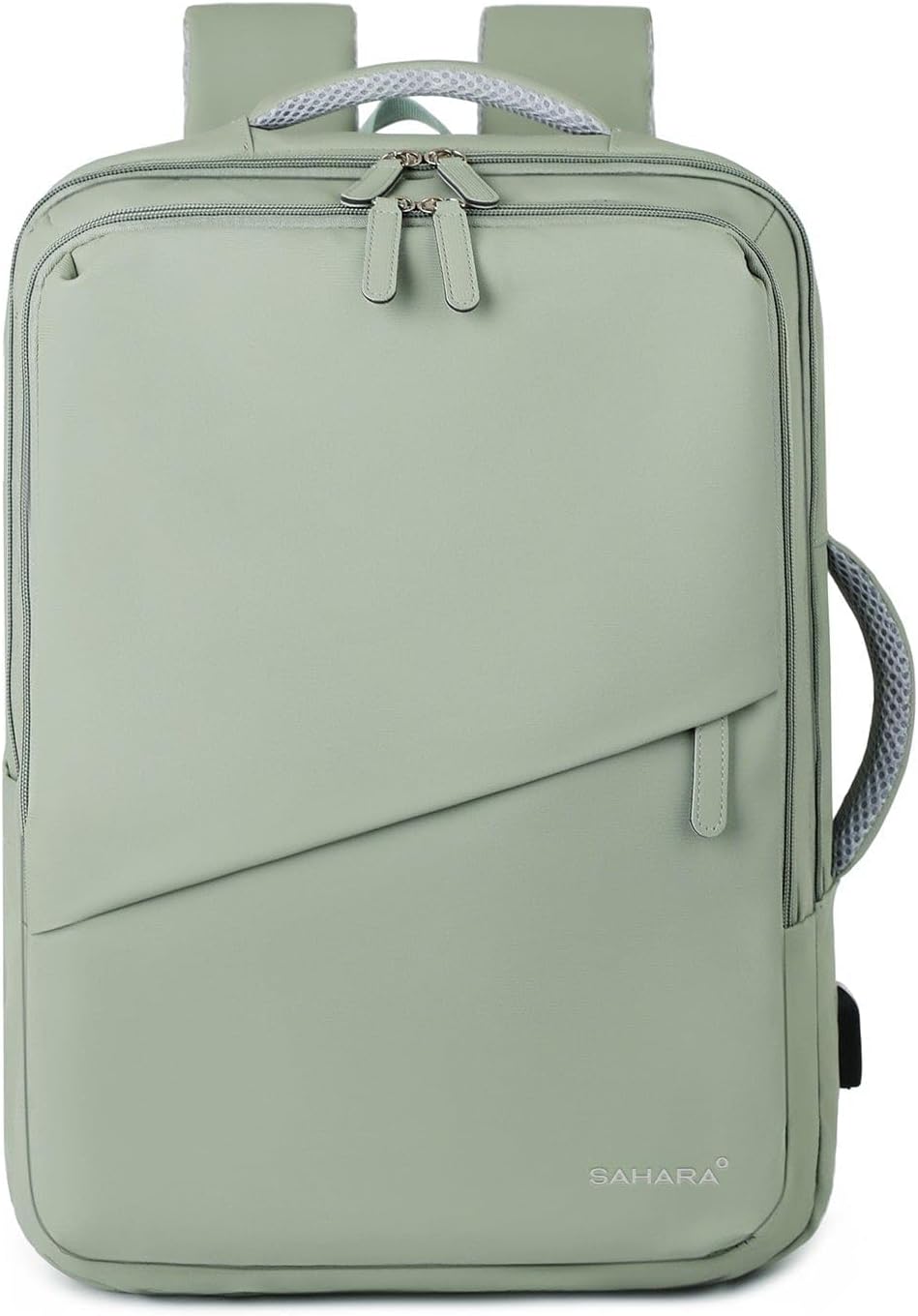 SAHARA - Multi-Compartment Travel & Laptop Backpack with USB Charging Port for Laptops up to 16-inch, Green, (LT00102)