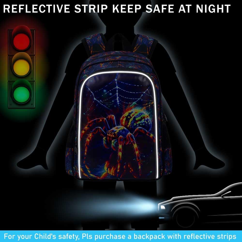 3PCS Backpack for Boys, 16" Kids Bookbag Set for Elementary Preschool Kindergarten, School Bag with Lunch Box