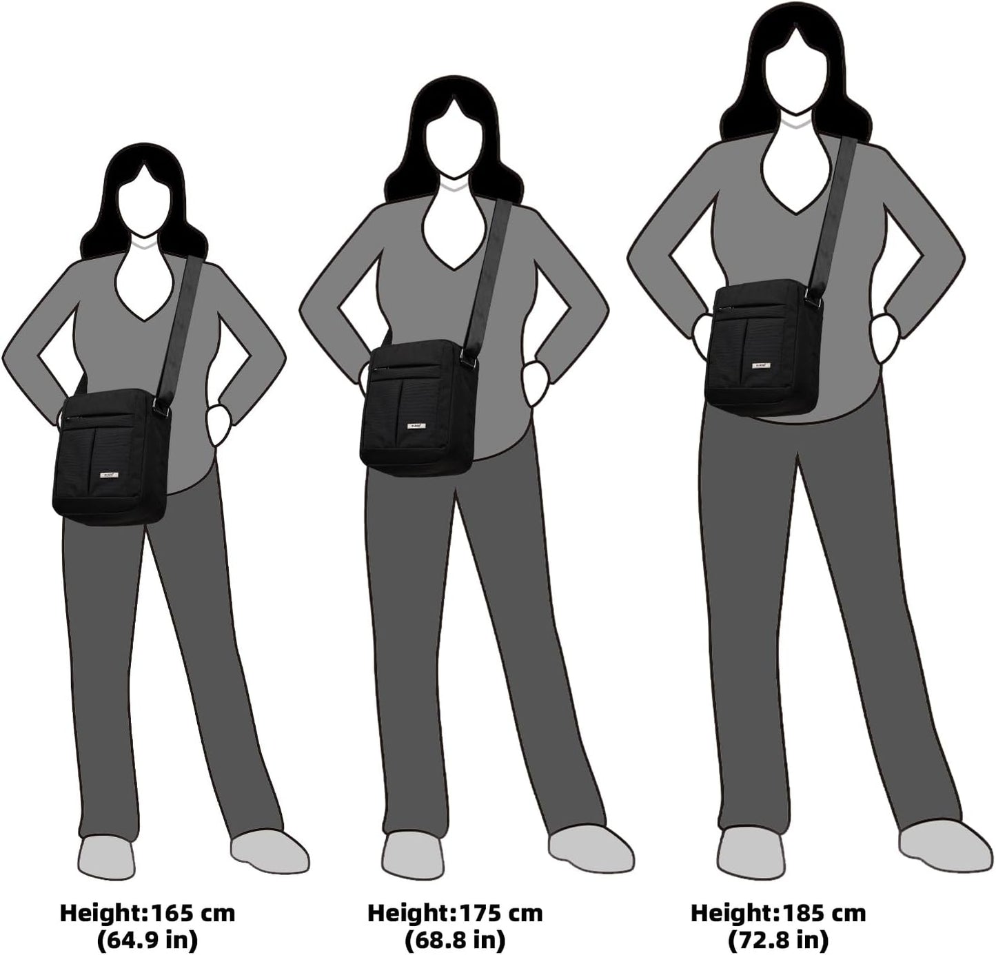 KL928 Men's Messenger Bag - Crossbody Shoulder Bags Travel Bag Man Purse Casual Sling Pack for Work Business