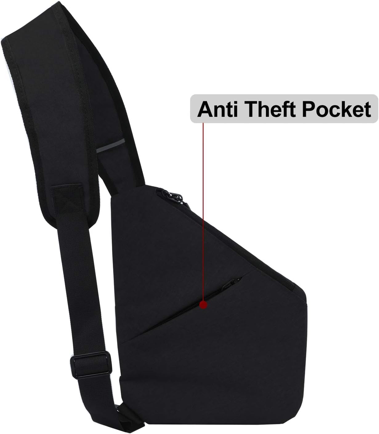 Men Small Sling Shoulder Crossbody Bag Anti-theft One Strap Casual Chest Bags Slim Backpack Outdoor Hiking Biking