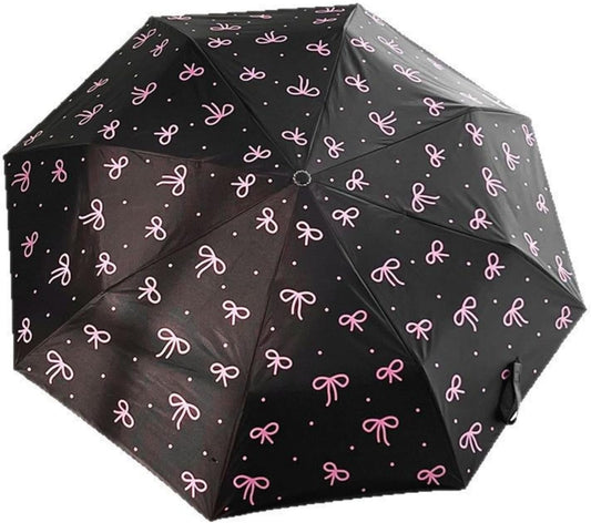 Compact Cat Umbrella - Automatic Folding, Dual-Use Rain and Sun Protection, Black Coating Anti-UV, Windproof, Lightweight, Portable Travel Companion for Men and Women