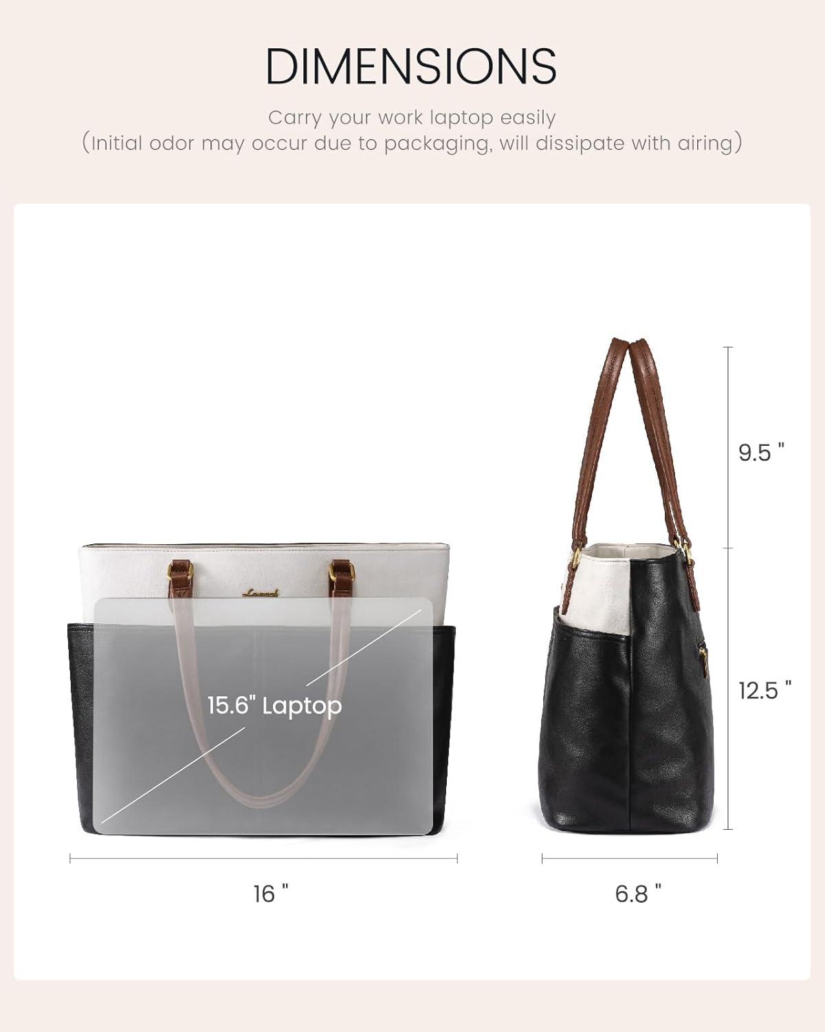 LOVEVOOK Laptop Tote Bag for Women, 15.6 inch Laptop Work Bags for Teacher/Nurse Large Computer Bag for Office