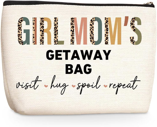 Wenboco Girl Mom Gifts: Cosmetic Bag - Best Moms Appreciation Gifts for Birthday & Mothers Day