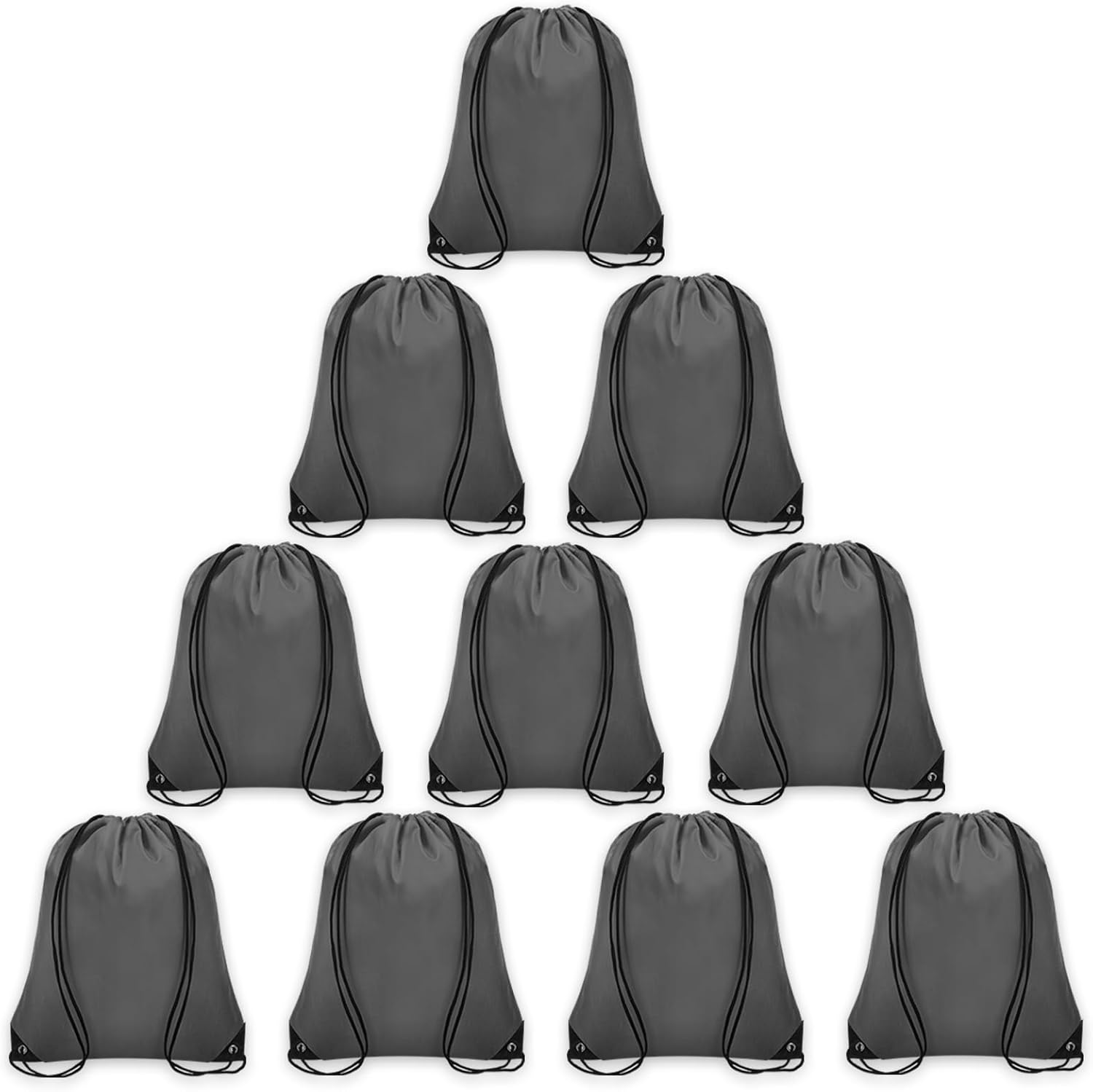 10Pcs Drawstring Backpack Bulk Cinch Bag, Drawstring Bags Polyester for Gym Sports Beach Party Trip