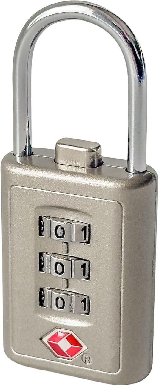 Combination Lock TSA Approved Lock 3 Digit Code Padlock Luggage Lock for Bags, Luggage, Backpacks, Toolboxes, Suitcases, Storage Cabinets