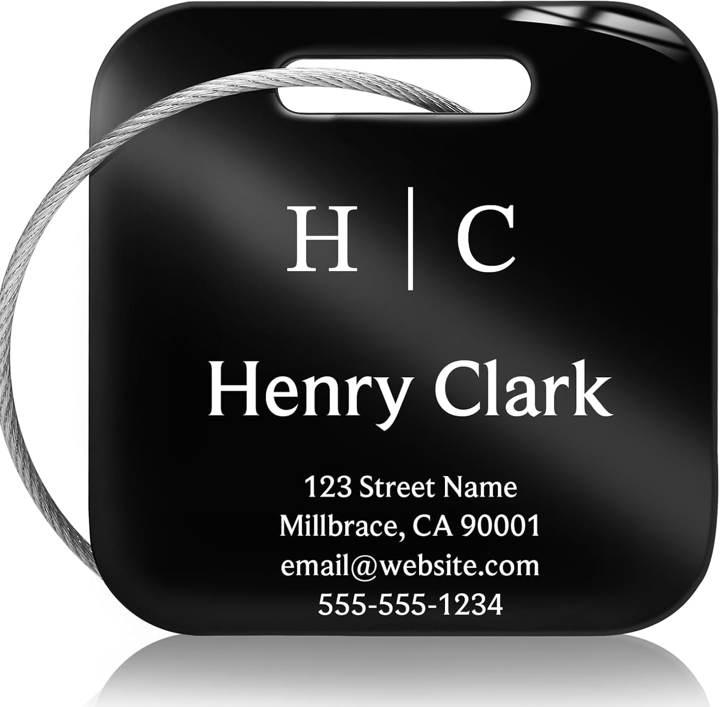 Personalized Luggage Tags for Suitcases - Stainless Steel Custom Luggage Tags for Backpacks & Bags