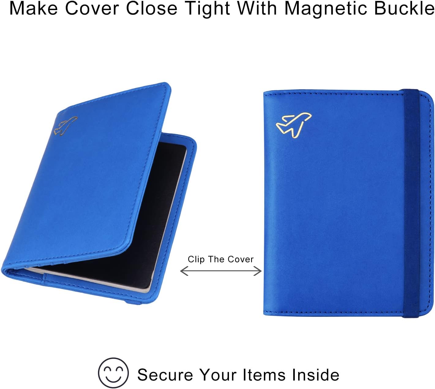 WALNEW Passport Holder for Travel, RFID Passport Cover Wallet for Women Men, PU Leather Passport