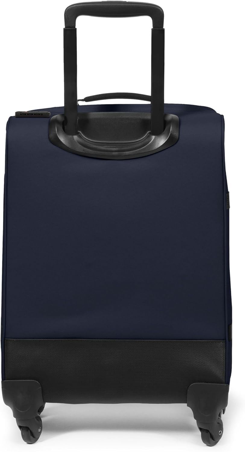 EASTPAK Trans4 S – 44L Large Wheeled Luggage with Dual Compartments, TSA Lock, 360° Spinner Wheels, and Diamond-Embossed Handle, Ultra Marine