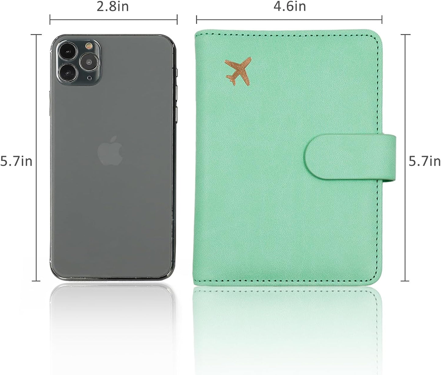 Melsbrinna Premium Leather Passport Holder Covers Case, Waterproof Rfid Blocking Travel Wallet
