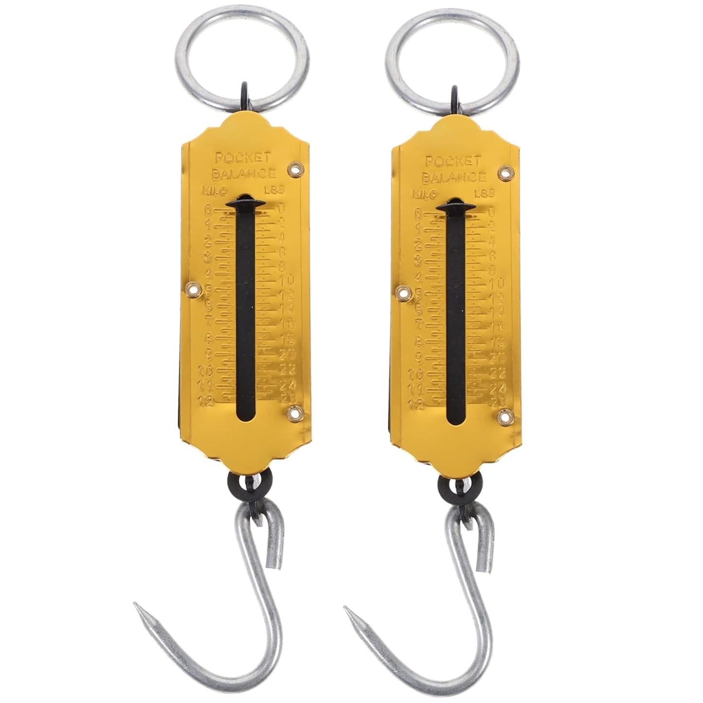 KICHOUSE 2pcs Hanging Scale for Luggage Fishing Spring Scale Weighing Compact Portable