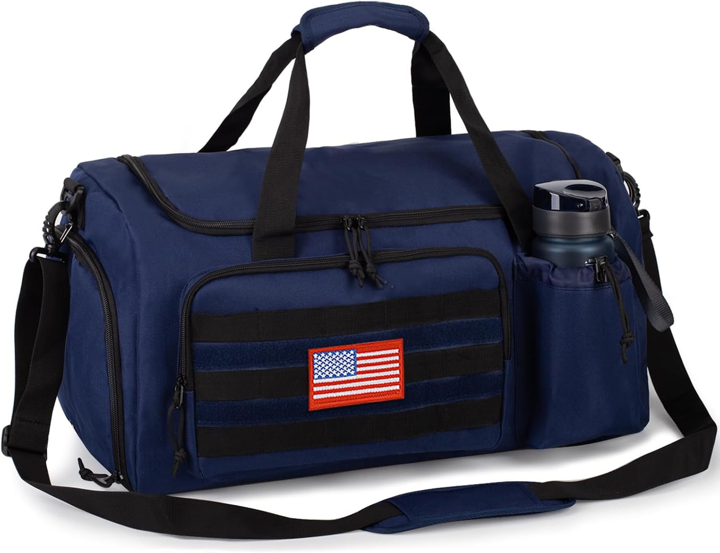 Tactical Gym Bag for Men, 40L Large Capacity Duffle Bags with Shoes Compartment, Sports Bag with