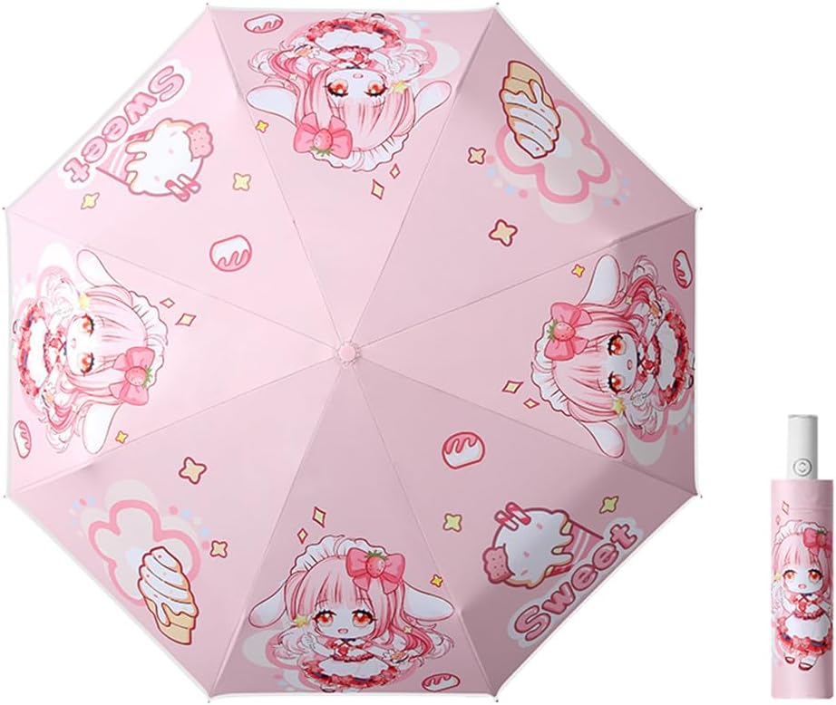 Sun Umbrella UV protection UPF 50+ Compact Portable travel Parasol Auto Open Close Windproof and Waterproof Folding Sun and Rain Small Umbrella For Walking