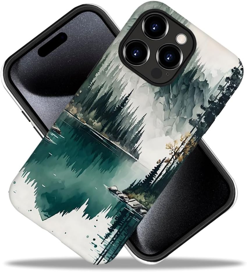 SEized Case Compatible with for iPhone 16 Pro,Mountain Forest Landscape Phone Case for Girl Women Boy Men,Durable Protection Phone Case for iPhone 16 Pro