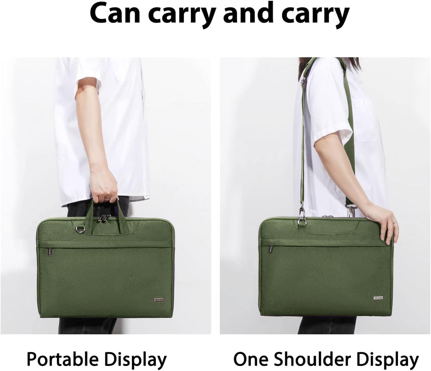 Voova Laptop Case 13 14 15 16 17 Inch with Shoulder Strap, Waterproof Laptop Sleeve Slim Briefcase