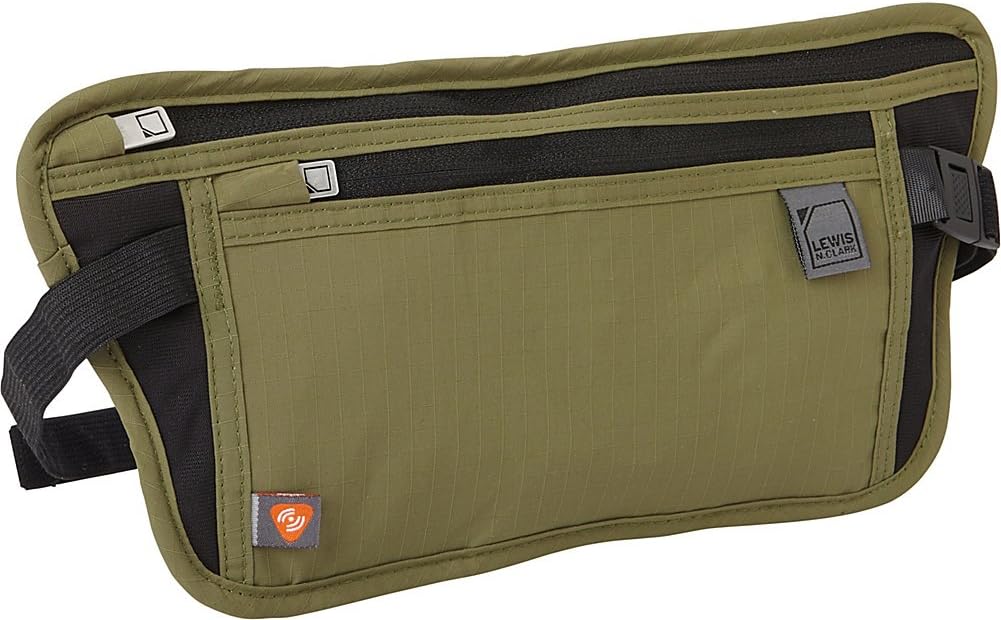 Lewis N. Clark RFID Blocking Money Belt Travel Pouch Waist Stash + Credit Card, Id, Passport Holder for Women & Men