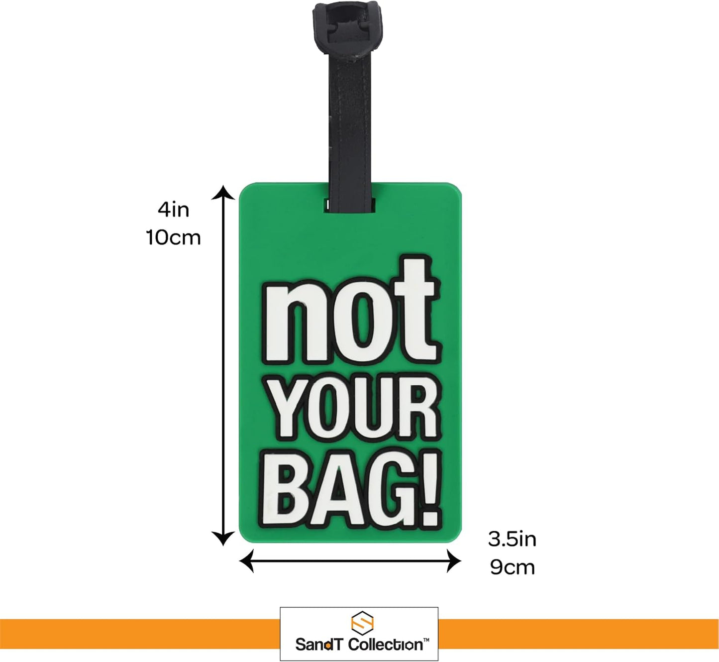 Funny Luggage Tag - Set of 2 (Not Your Bag Green)