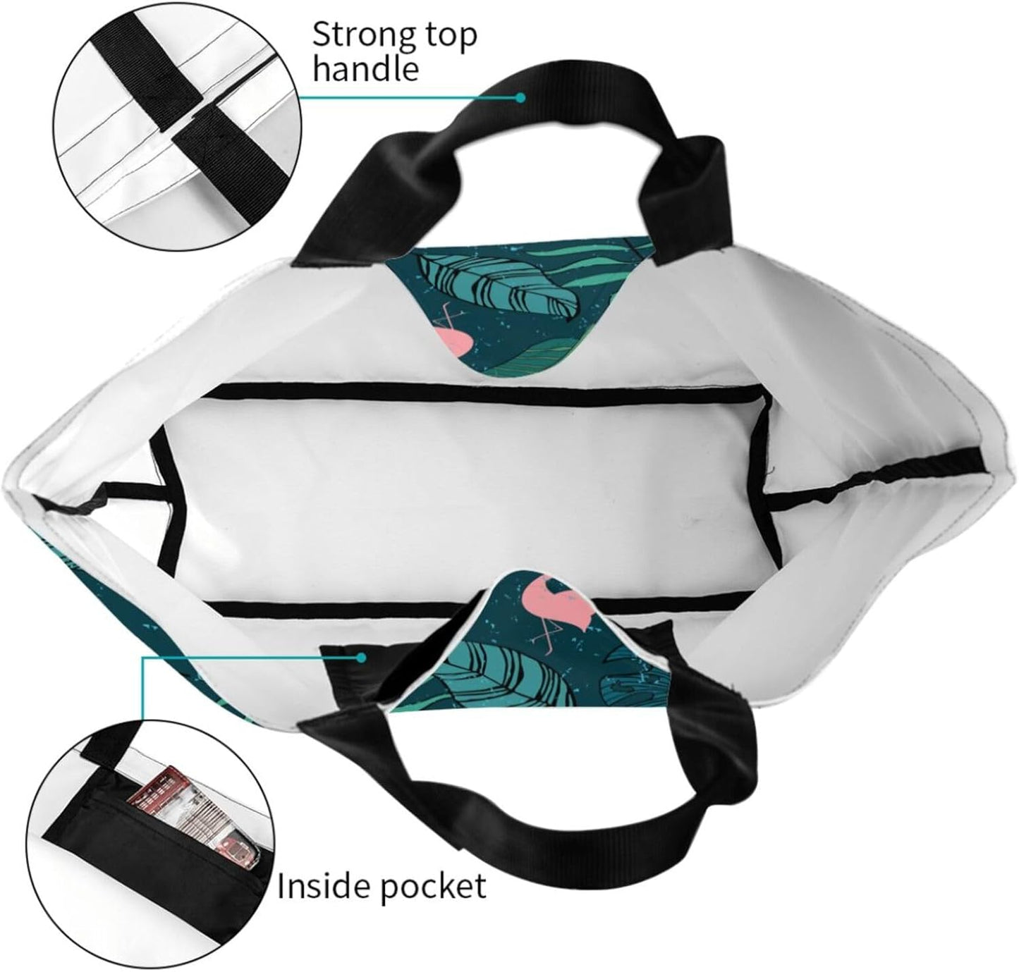 Tote Bag Beach Bag for Women Reusable Grocery Large Shopping Shoulder Bag Travel Handbag