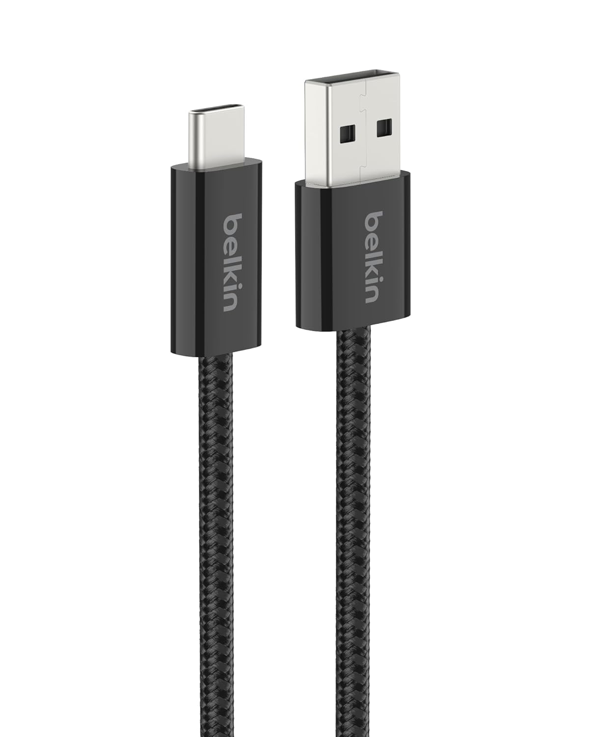 Belkin USB A to USB C Cable, 3.3ft, 15W - Type C Charger, iPhone Charger Cord, Soft, Braided, Flexible for iPhone 17 & 16, Galaxy S25, Pixel 10, iPad Pro, Airpods Pro, Switch & More - Black