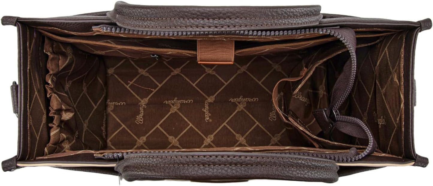 Wrangler Laptop Bag for Women 15.6 Inch Vintage Work Tote Bag for Business Briefcase Handbag with