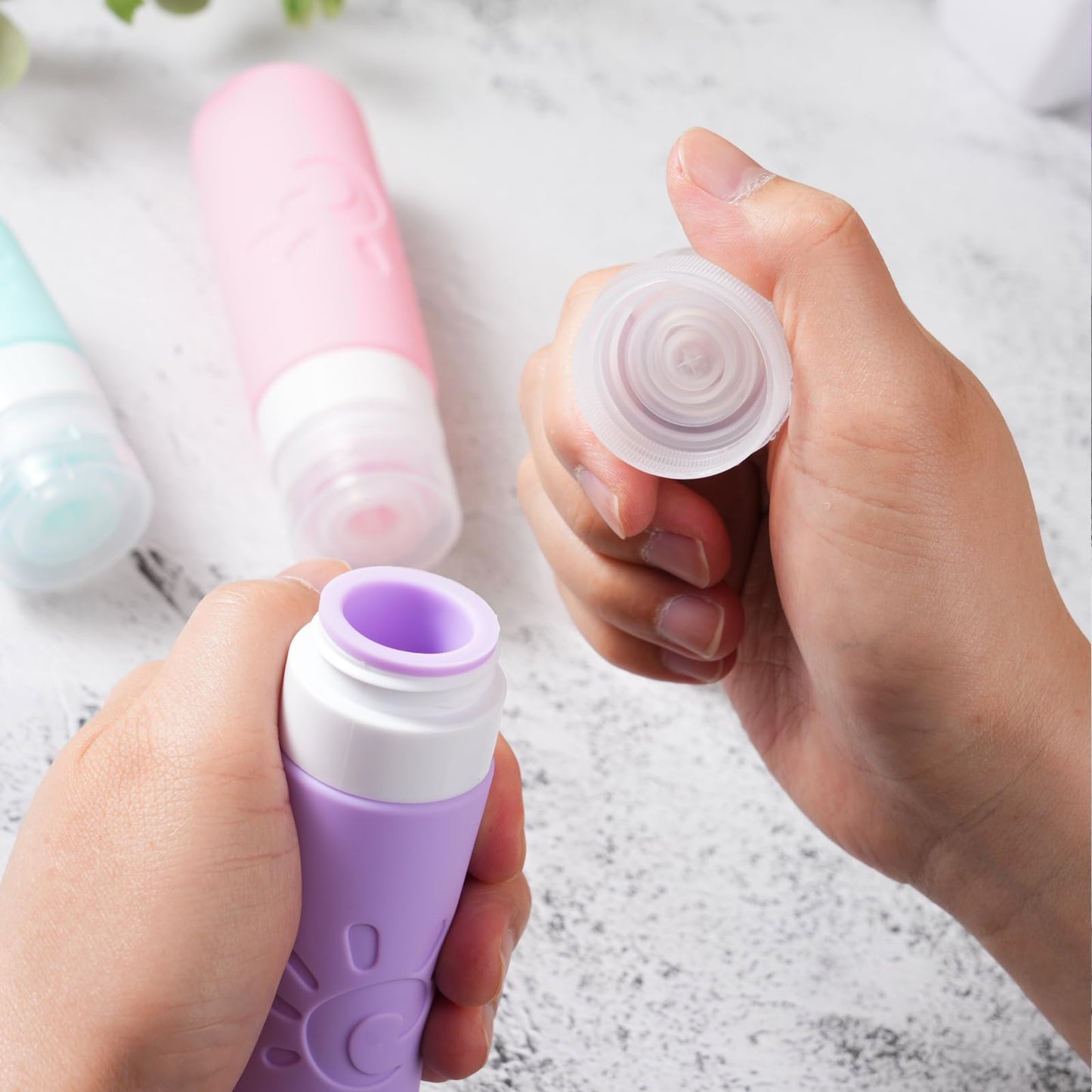 Zafit 18 Pack travel Bottles for Toiletries, TSA Approved Silicone Travel Containers Leak Proof