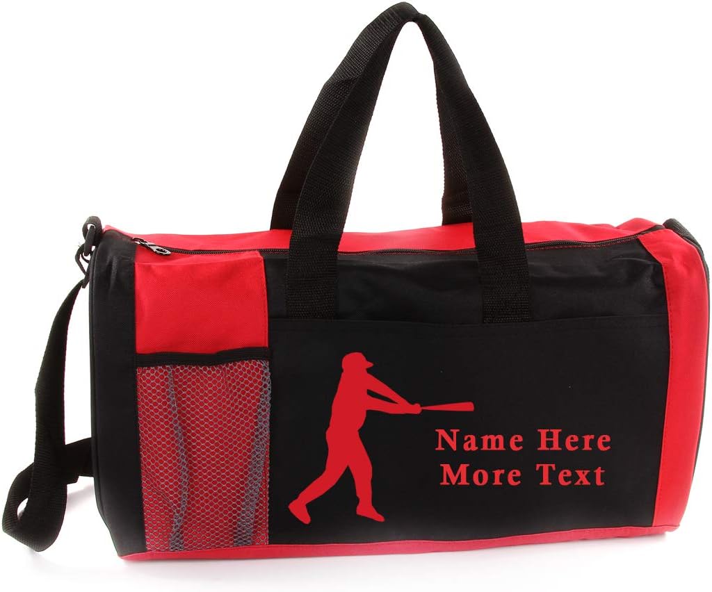 Personalized Kids 18 Inch Sport Duffel Bag With Custom Name & Text - Baseball