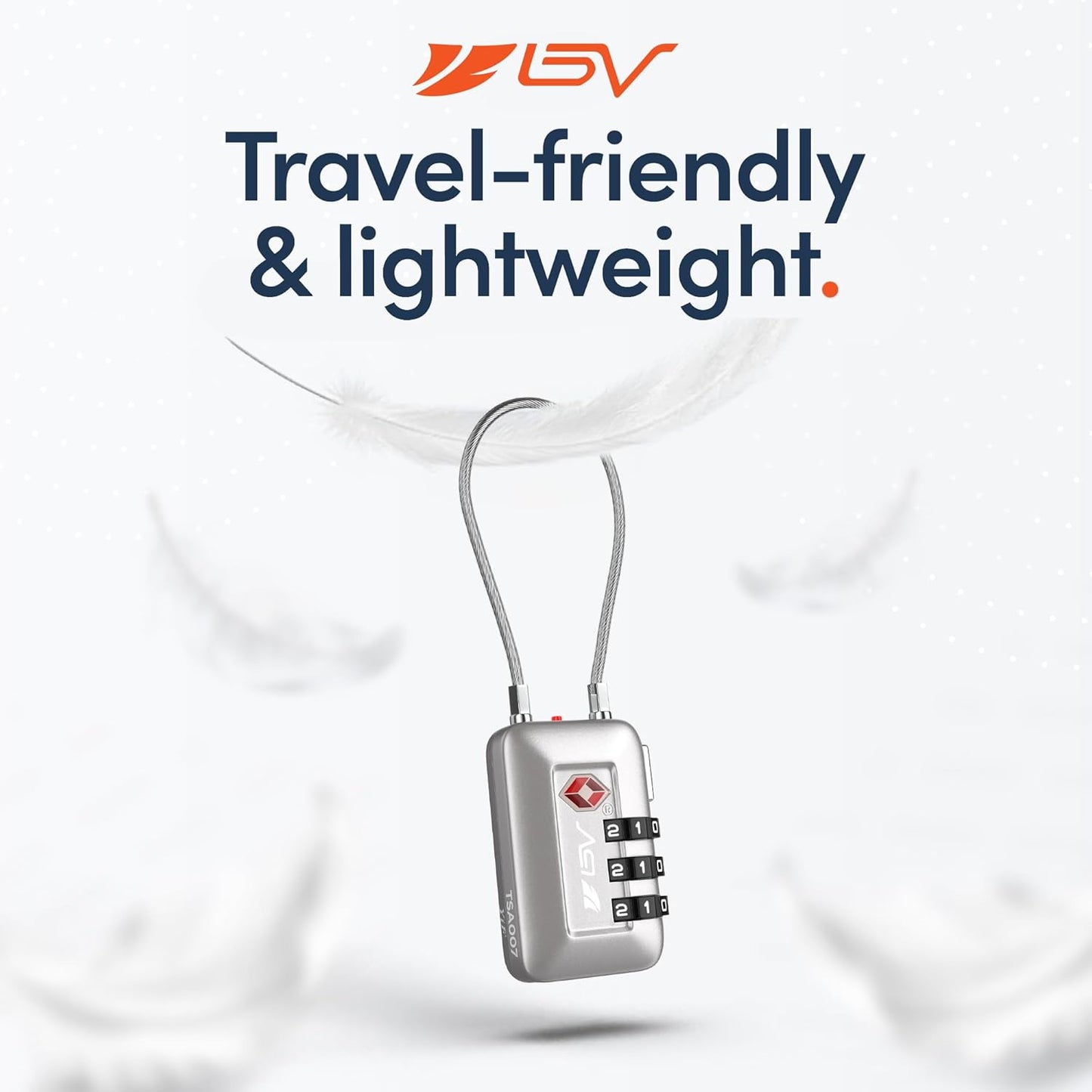TSA Accepted Luggage Travel Lock, Set-Your-Own Combination Lock for School Gym Locker, Luggage